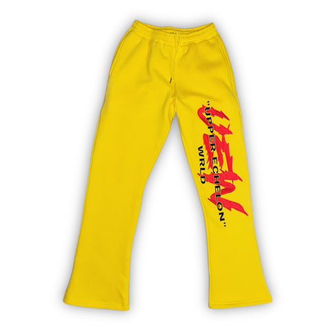 Upper Echelon Flare Joggers Yellow